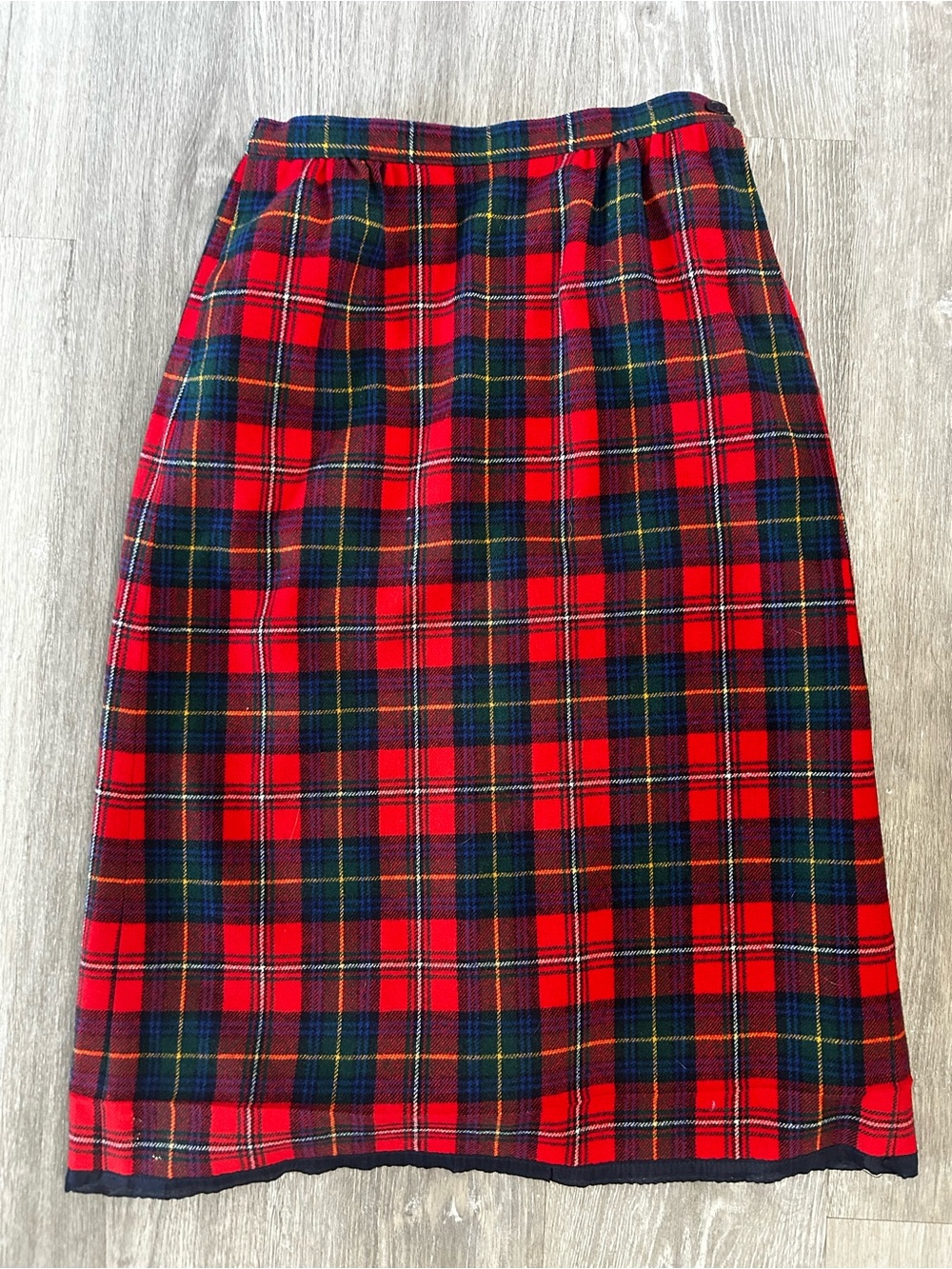 Vintage Pendleton Virgin Wool Boyd Tartan Plaid Midi Skirt Size XS - Small